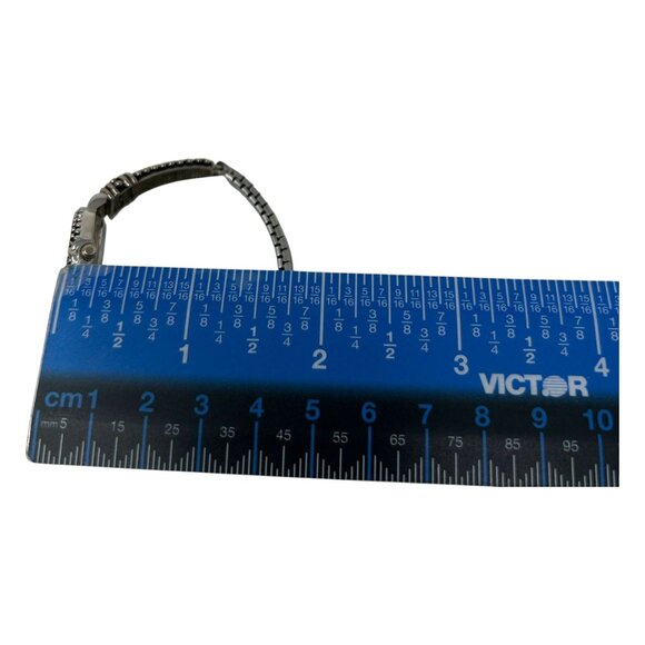 Alto Watch Women 25mm Silver Tone Round Ornate Quartz Stretch Band New Battery - Picture 14 of 15